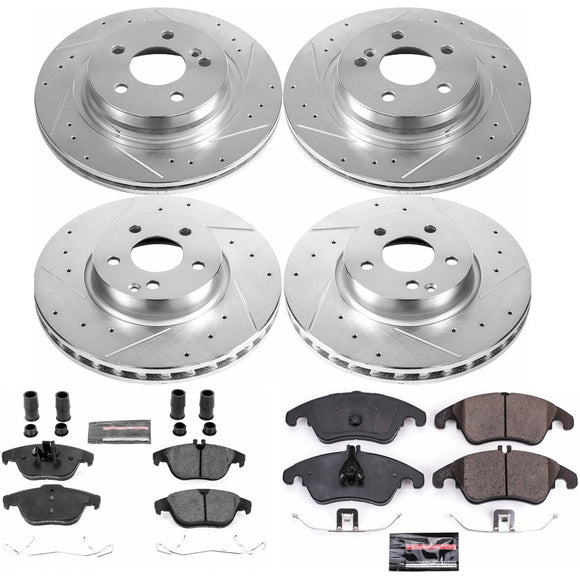 PowerStop Z23 Daily Driver Carbon-Fiber Ceramic Brake Pad and Drilled & Slotted