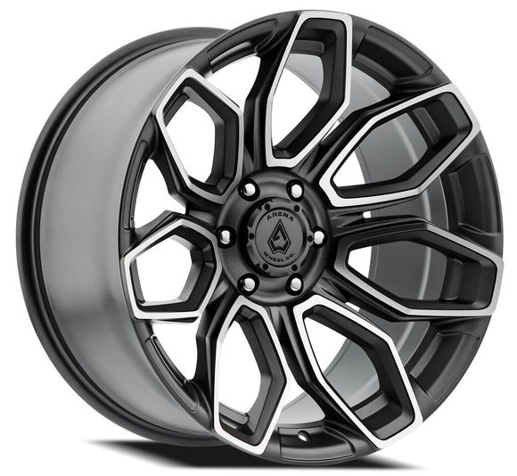 22x10 Arena Wheel Cobra Texture Gun Metal Machine Clear Coat 6x139.7 ET-18 CB106