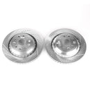 PowerStop Evolution Drilled Slotted Rotors Pair Rear For Lexus LS460