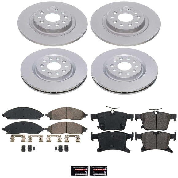 Genuine Geomet Coated Rotor and Low-Dust Ceramic Brake Pad Kit