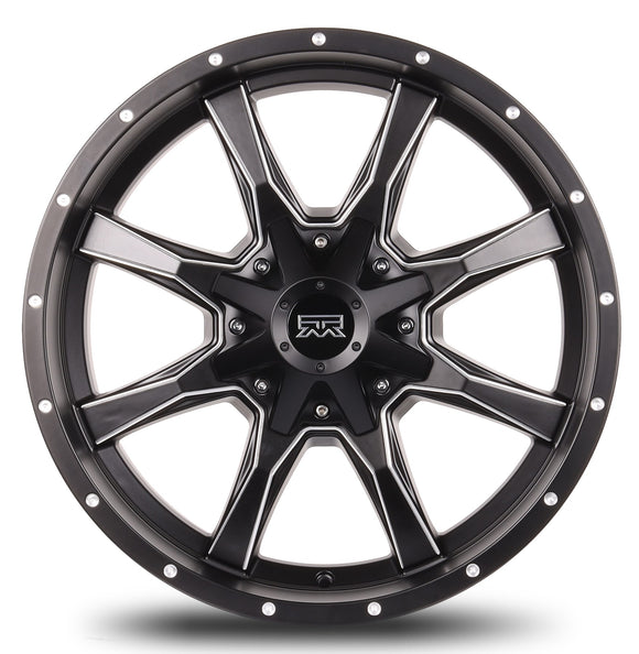 20x9 Mudder Trucker MT513 Breakover Black Milled 8x180 ET18 Wheel Rim