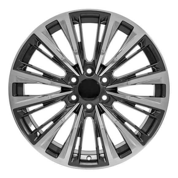 OE Wheels CA93 22x9 Gunmetal With Polished Face 6x139.7 ET28