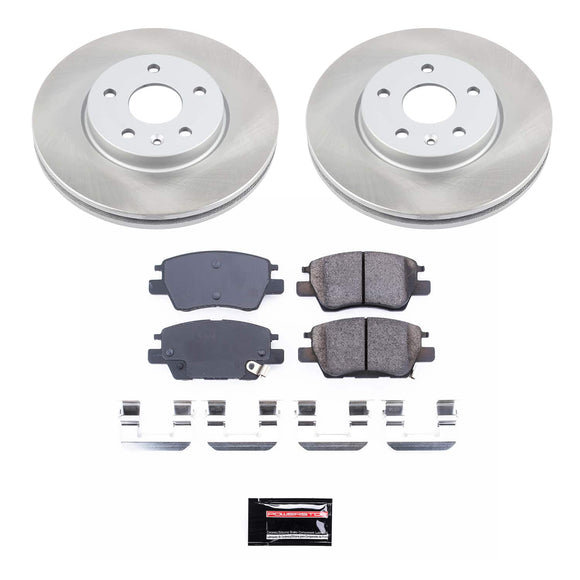 PowerStop Semi-Coated Rotor and Low-Dust Ceramic Brake Pad Kit