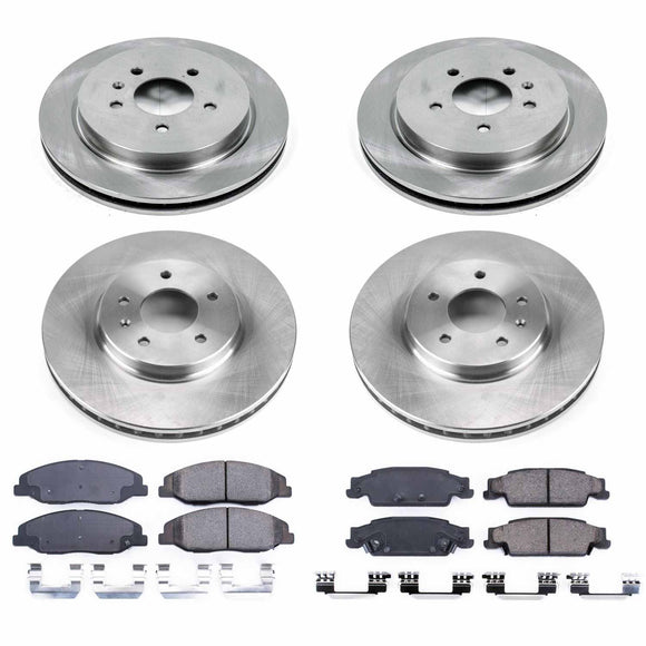 PowerStop OE Stock Replacement Low-Dust Ceramic Brake Pad and Rotor Kit