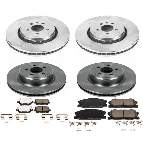PowerStop OE Stock Replacement Low-Dust Ceramic Brake Pad and Rotor Kit