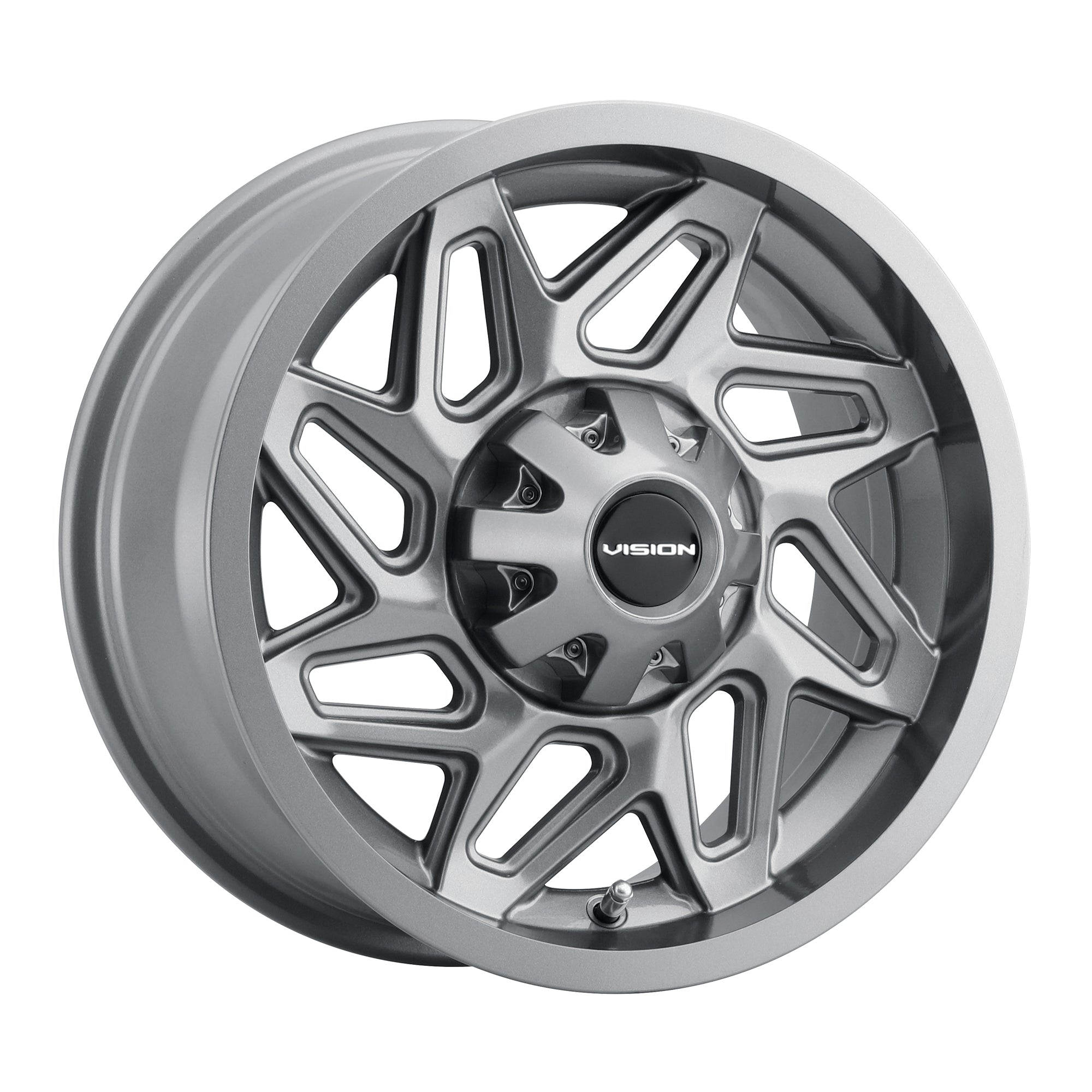 14x7 Vision 361 Spyder Gunmetal 4x110 ET2.5 Wheel Rim