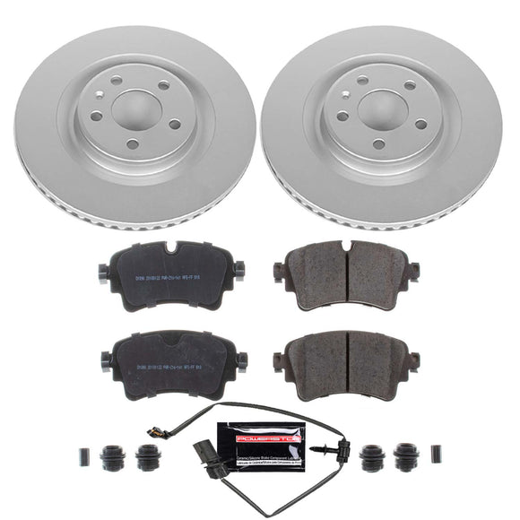 PowerStop Genuine Geomet Coated Rotor and Carbon-Fiber Ceramic Brake Pad Kit