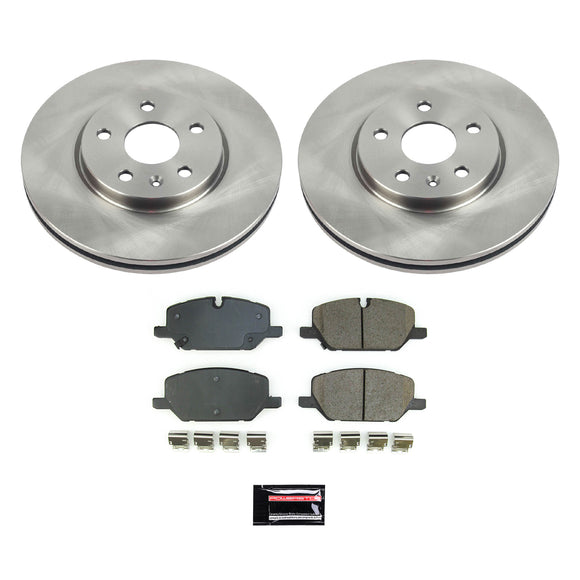 PowerStop OE Stock Replacement Low-Dust Ceramic Brake Pad and Rotor Kit
