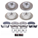 PowerStop Semi-Coated Rotor and Low-Dust Ceramic Brake Pad Kit