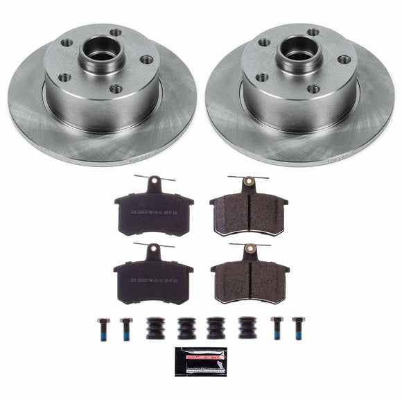 PowerStop OE Stock Replacement Low-Dust Ceramic Brake Pad and Rotor Kit