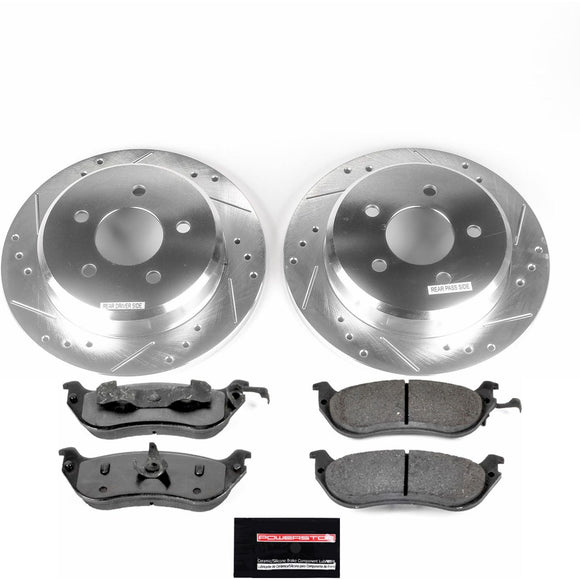 PowerStop Z36 Carbon-Fiber Ceramic Brake Pad with Drilled and Slotted Rotor Kit