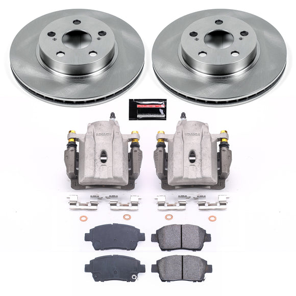 PowerStop OE Stock Replacement Low-Dust Ceramic Brake Pad, Rotor and Caliper Kit