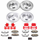 PowerStop Z26 Street Performance Ceramic Brake Pad, Drilled Slotted Rotor, and C