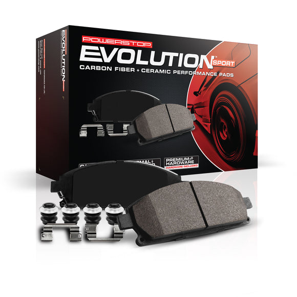 PowerStop Z23 Evolution Sport Carbon-Fiber Brake Pads With Hardware
