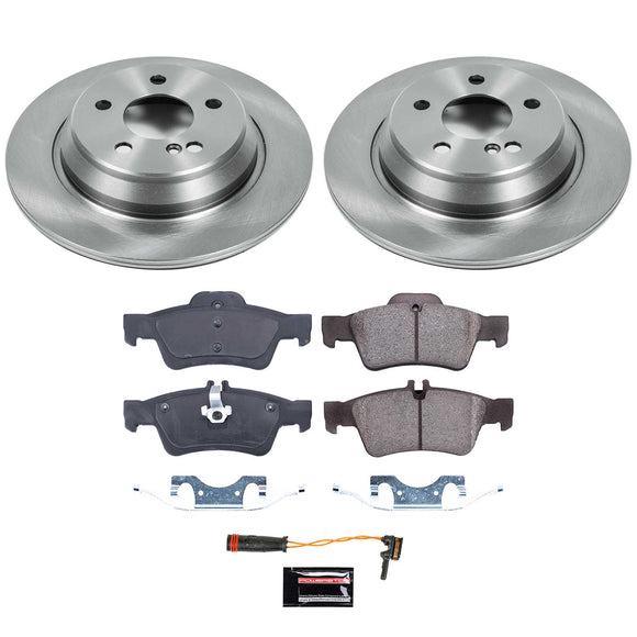 PowerStop OE Stock Replacement Low-Dust Ceramic Brake Pad and Rotor Kit
