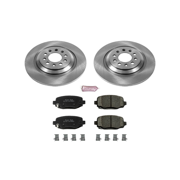 PowerStop OE Stock Replacement Low-Dust Ceramic Brake Pad and Rotor Kit