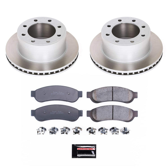 PowerStop Semi-Coated Rotor and Low-Dust Ceramic Brake Pad Kit