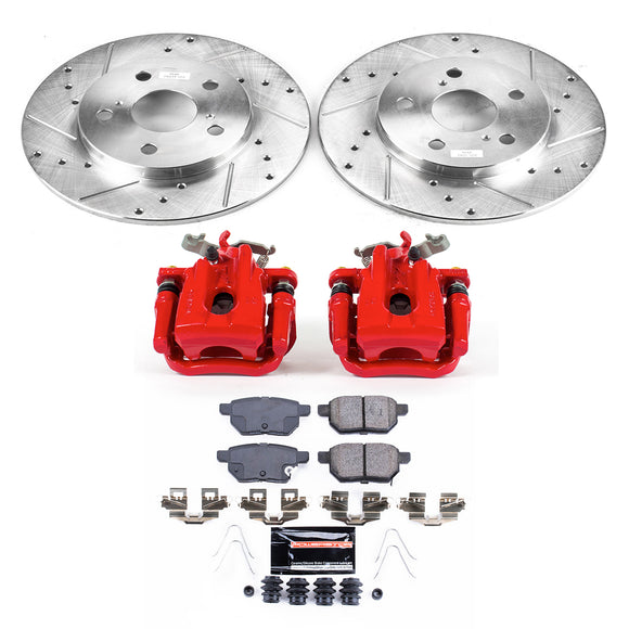 PowerStop Z23 Daily Driver Carbon-Fiber Ceramic Pads Drilled & Slotted Rotor & C