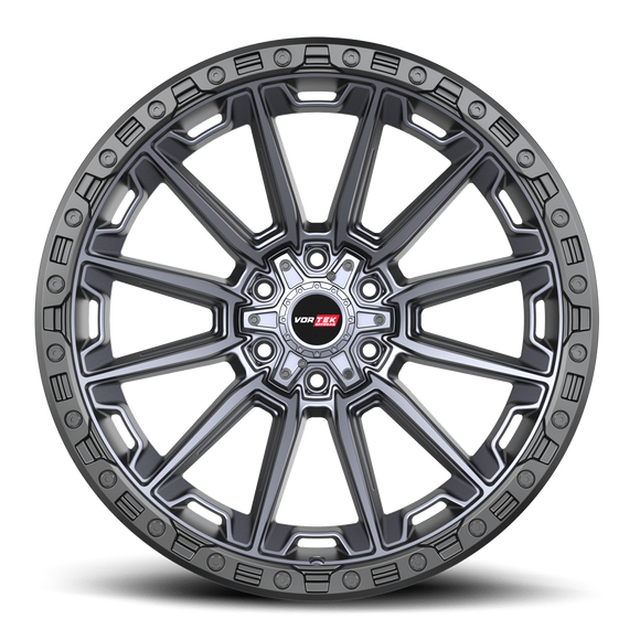 20x10 Vortek VRT-601 Spartan Matte Titanium 6x135 ET-24 CB106.1 Wheel