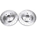 PowerStop Evolution Drilled Slotted Rotors Pair Front For Toyota RAV4