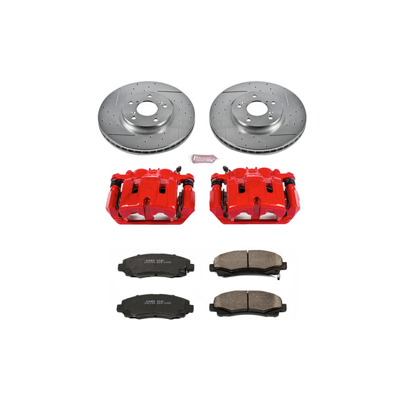 PowerStop Z23 Daily Driver Carbon-Fiber Ceramic Pads Drilled & Slotted Rotor & C