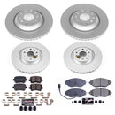 PowerStop Genuine Geomet Coated Rotor and Carbon-Fiber Ceramic Brake Pad Kit