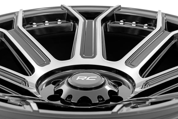 20x10 Rough Country 89 Series Black Machined Gun Metal Wheel 6x5.5 ET18 CB4.173