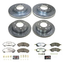 PowerStop Z36 Carbon-Fiber Ceramic Brake Pad with Drilled and Slotted Rotor Kit