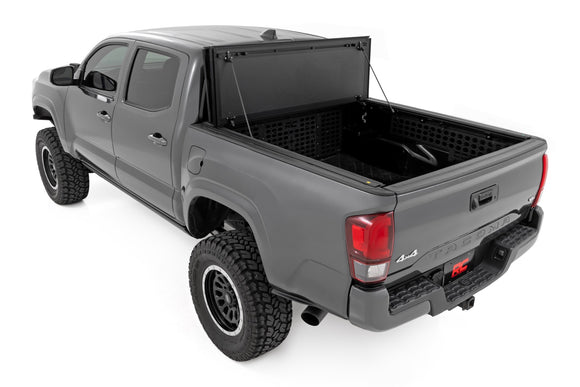 Rough Country Hard Tri-Fold Flip Up Bed Cover For 6' Bed Toyota Tacoma 2005-15