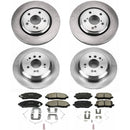 PowerStop OE Stock Replacement Low-Dust Ceramic Brake Pad and Rotor Kit