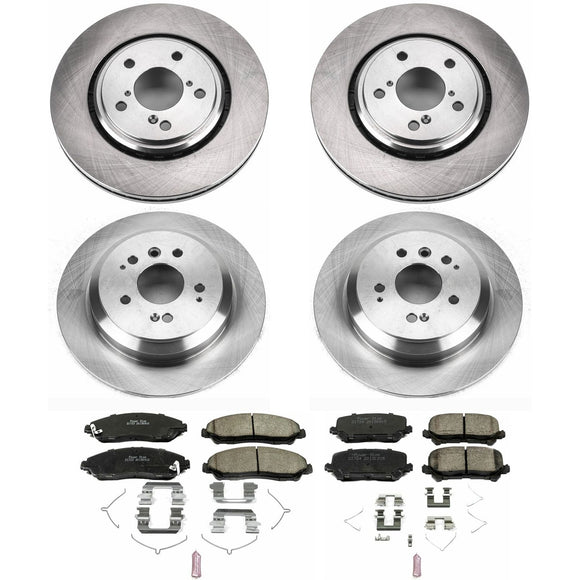 PowerStop OE Stock Replacement Low-Dust Ceramic Brake Pad and Rotor Kit