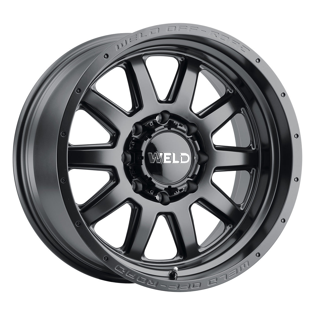 20x10 WELD Off-Road Stealth Satin Black 8x165.1 8x6.5 ET-18 Wheel Rim