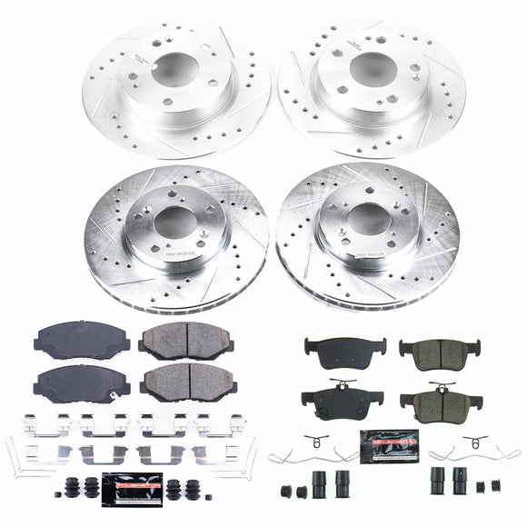 PowerStop Z23 Daily Driver Carbon-Fiber Ceramic Brake Pad and Drilled & Slotted