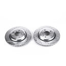 PowerStop Evolution Drilled Slotted Rotors Pair Rear For BMW 330i