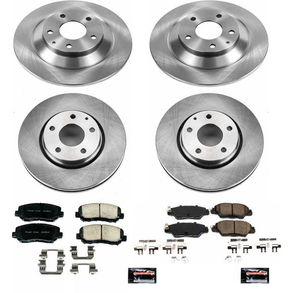 PowerStop OE Stock Replacement Low-Dust Ceramic Brake Pad and Rotor Kit