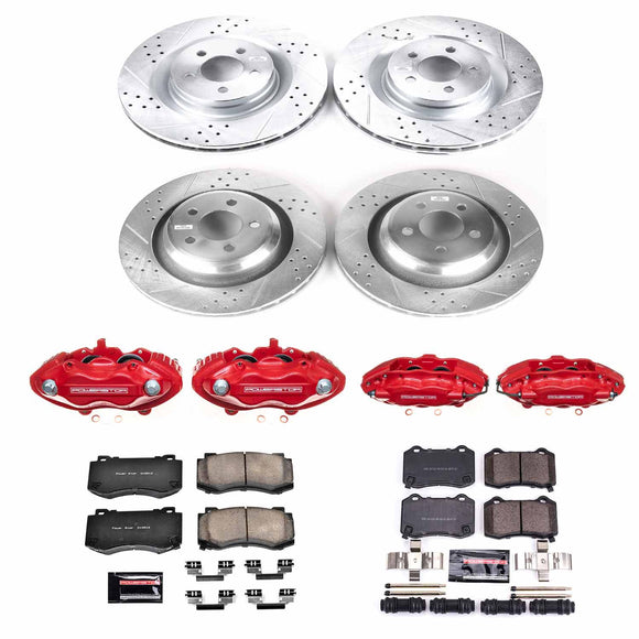 PowerStop Z23 Daily Driver Carbon-Fiber Ceramic Pads Drilled & Slotted Rotor & C