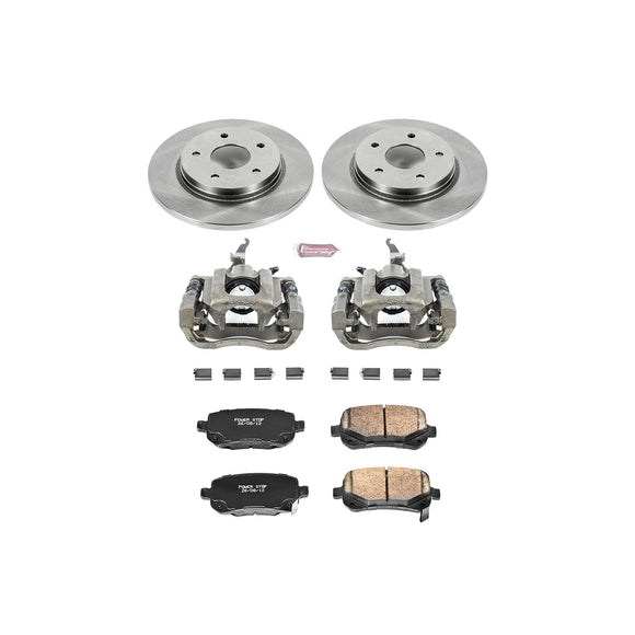PowerStop OE Stock Replacement Low-Dust Ceramic Brake Pad, Rotor and Caliper Kit