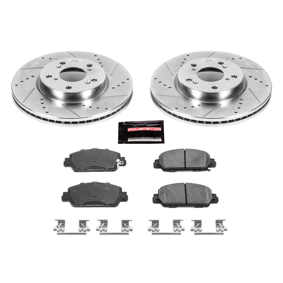 PowerStop Z23 Daily Driver Carbon-Fiber Ceramic Brake Pad and Drilled & Slotted