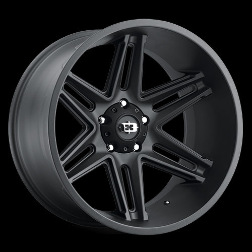 24x12 Vision 363 Razor Satin Black 8x165.1 8x6.5 ET-51 Wheel Rim