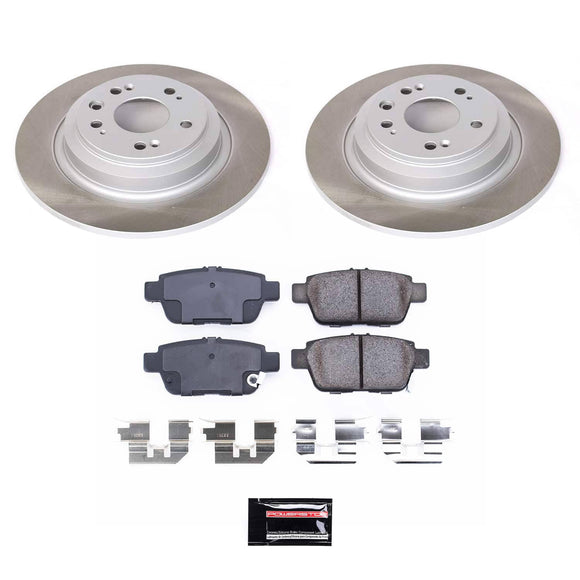 PowerStop Semi-Coated Rotor and Low-Dust Ceramic Brake Pad Kit
