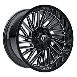 22x10 TIS 553BM Gloss Black Milled 8x170 ET-12 Wheel Rim