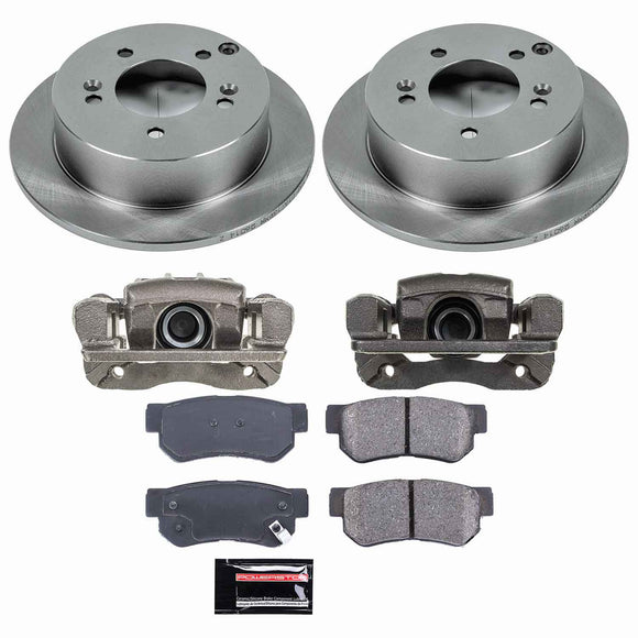 PowerStop OE Stock Replacement Low-Dust Ceramic Brake Pad, Rotor and Caliper Kit