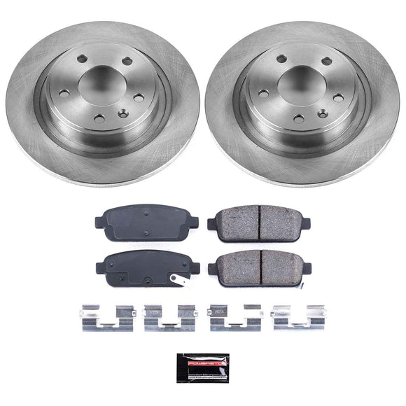 PowerStop OE Stock Replacement Low-Dust Ceramic Brake Pad and Rotor Kit