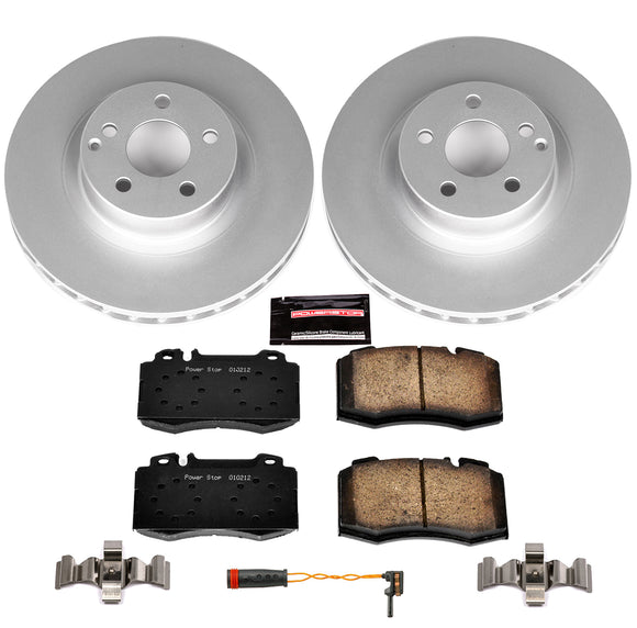 PowerStop Genuine Geomet Coated Rotor and Carbon-Fiber Ceramic Brake Pad Kit