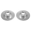 PowerStop Evolution Drilled Slotted Rotors Pair Rear For Mercedes-Benz C350