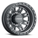 17x6.5 Vision 408 Manx 2 Dually Satin Grey Wheel 8x165.1 ET-143 CB125.2