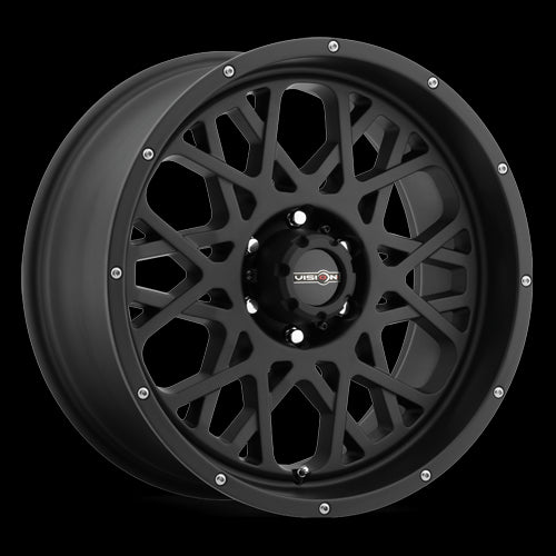 20x10 Vision 412 Rocker Satin Black 6x139.7 6x5.5 ET-25 Wheel Rim