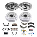 PowerStop Z36 Ceramic Brake Pads with Drilled Slotted Rotors and Drum Shoe Kit