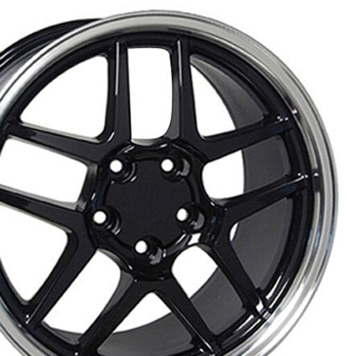 17" Replica Wheel CV04 Fits Chevrolet Corvette - C5 Z06 Rim 17x9.5 Black Wheel