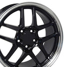 17" Replica Wheel CV04 Fits Chevrolet Corvette - C5 Z06 Rim 17x9.5 Black Wheel